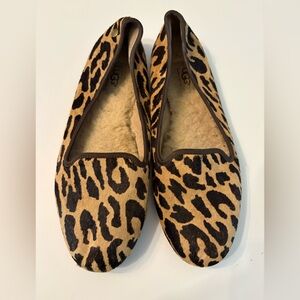 UGG Australia Blyss calf hair  Leopard Print Flats size 8